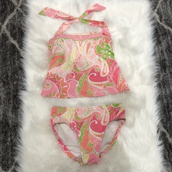 Jantzen two piece paisley swimsuit size 8 - Picture 1 of 6